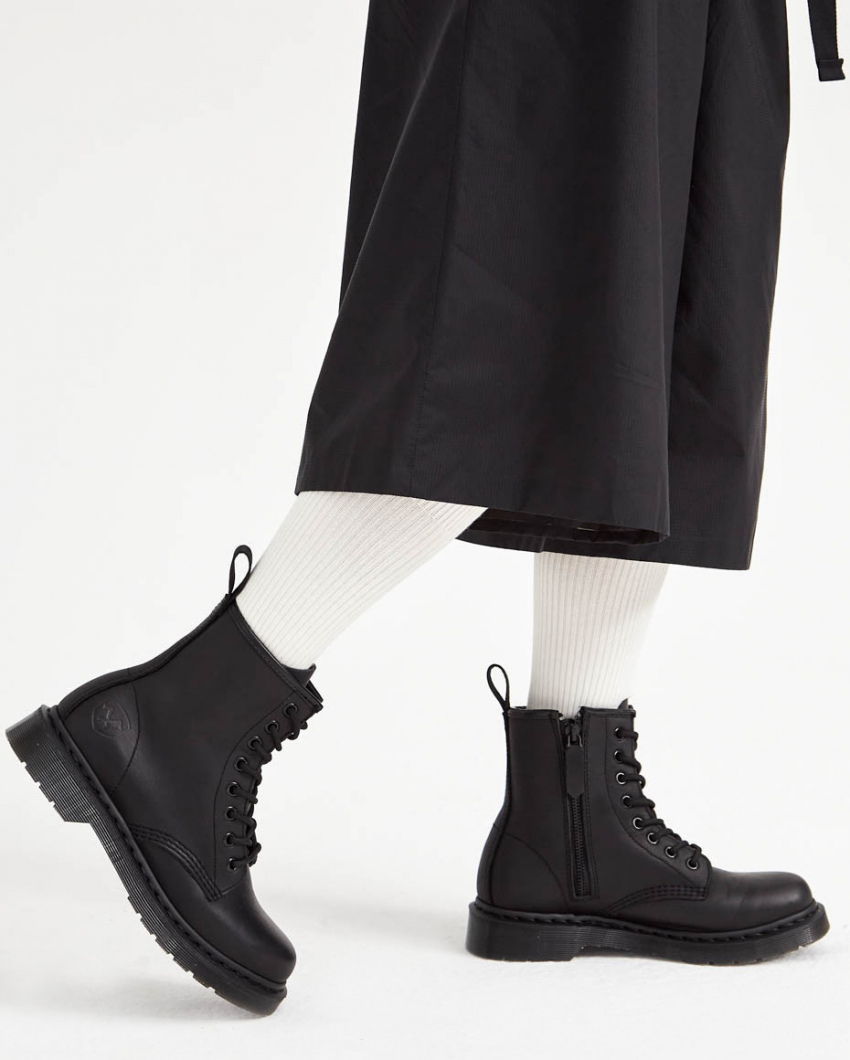 Ботинки жен. Harry Hatchet 4802 mono black zip